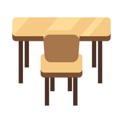 Starter Plan Starter plan workspace with a simple desk and chair, symbolizing the beginning of a social media journey for businesses.